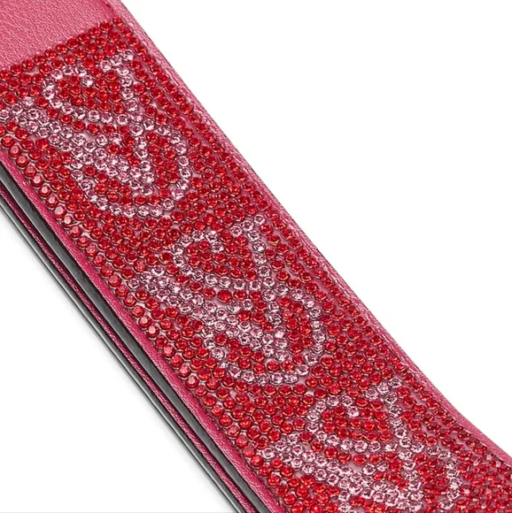 Victoria’s Secret Red Rhinestones Wristlet Strap Keychain Limited edition - Picture 3 of 6